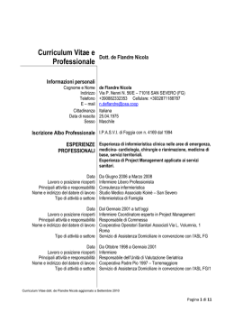Curriculum Vitae e Professionale