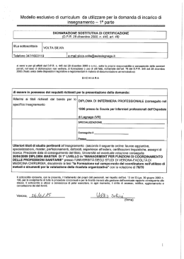 CV - Universit&agrave; degli Studi di Verona