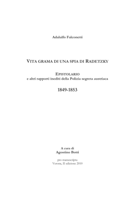 vita grama di una spia di radetzky