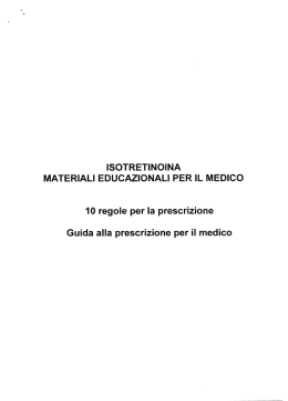 isotretinoina materiali educazionali per il medico