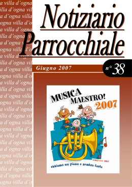 nr. 38 Giugno 2007 - Parrocchia San Matteo Apostolo Villa d`Ogna