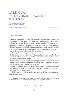 La lingua della comunicazione turistica