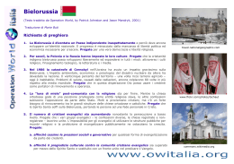Bielorussia - Operation World Italia