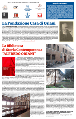 La Fondazione Casa di Oriani