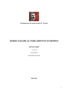 mario zagari al parlamento europeo
