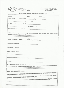 scheda d`iscrizione soggiorni linguistici 2014