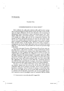 Relazione - Accademia Nazionale dei Lincei