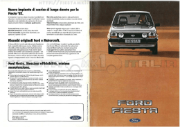 Depliant Fiesta MK1 - Ford Fiesta MK1 Italia