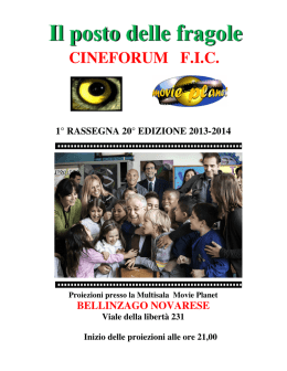 20° edizione2013-14 1 rassegna - Il cineforum "Il posto delle fragole"