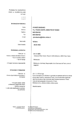 Curriculum vitae del Bibliotecario Avanzo Mariano