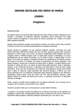 Manuale di Preghiere OSSM