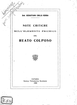 NOTE CRITICHE