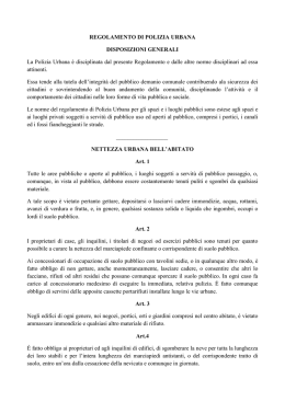 Regolamento polizia urbana