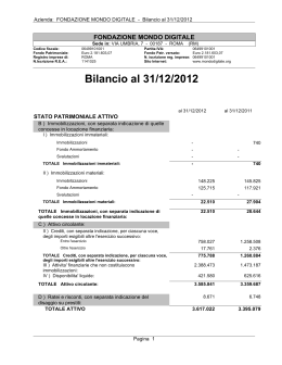 fmd - bilancio e nota integrativa - anno 2012
