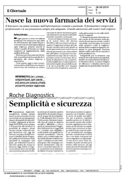 Nasce la nuova farmacia dei servizi