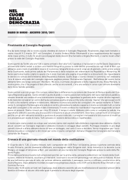 Diario di Bordo 2010-2011 - Studenti Consiglio Puglia
