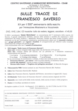 SULLE TRACCE DI - Missionari Saveriani Brescia