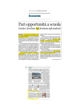 Pari opportunit&agrave; a scuola - AFI-IPL