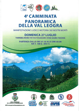 4A CAMMINATA PANORAMICA DELLA VAL LEOGRA