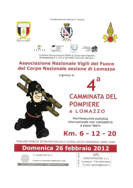 Domenica 26 febbraio 2012 a Lomazzo si effettuerà la IV