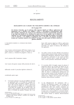 Regolamento (UE) n. 603/2013 del Parlamento europeo e del