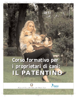 Corso formativo per i proprietari di cani