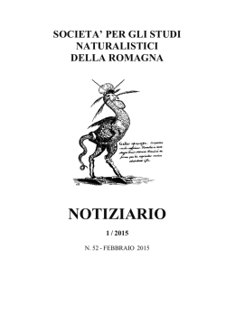 notiziario - Societ&agrave; per gli Studi Naturalistici della Romagna