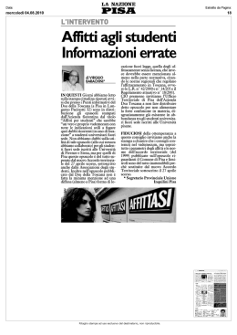 Affitti agli studenti: informazioni errate