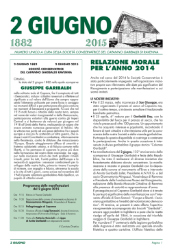 RELAZIONE MORALE PER L`ANNO 2014