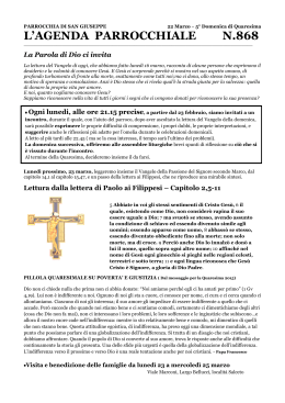 22/03/2015 n.868 Lettura del Vangelo e pillola quaresimale 4