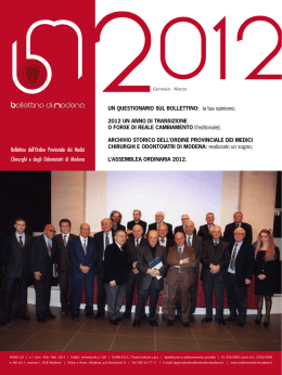 marzo 2012 (pdf - 1.4 MB) - Ordine Provinciale dei Medici Chirurghi