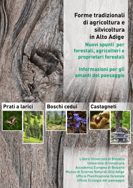 Forme tradizionali di agricoltura e silvicoltura in Alto Adige