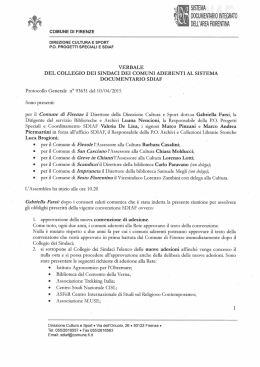 Verbale del 10 aprile 2015 - Sistema Documentario Integrato dell