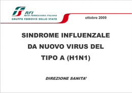 Informativa sulla Sindrome influenzale da nuovo virus del tipo A
