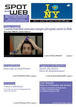 Spot and Web n.190 del 9.11.2009