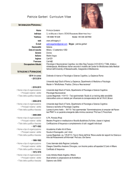 Patrizia Garberi Curriculum Vitae