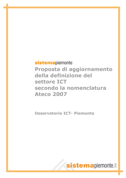 Proposta di ricodifica ICT secondo Ateco 2007