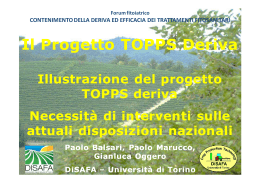 Il Progetto TOPPS - Veneto Agricoltura