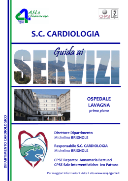 sc cardiologia - ASL 4 Chiavarese