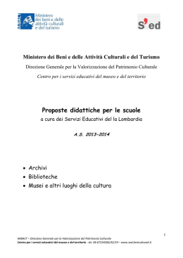 Lombardia - Centro per i servizi educativi del museo e del territorio