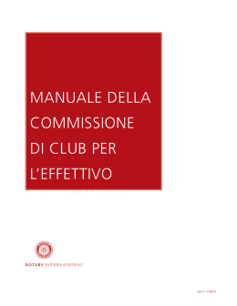 manuale della commissione di club per l`effettivo