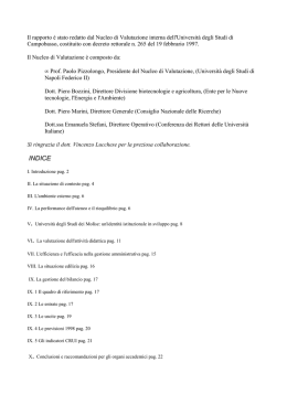 INDICE - Universit&agrave; degli Studi del Molise