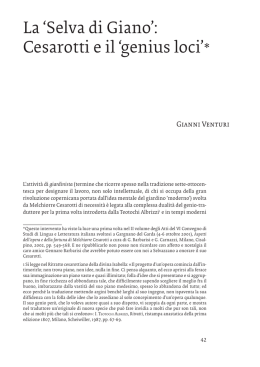 `Selva di Giano`: Cesarotti e il `genius loci`