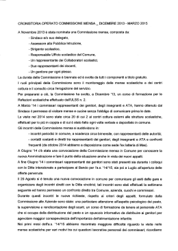 Cronostoria Commissione mensa - Istituto Comprensivo Sedico