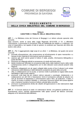 Regolamento della biblioteca civica