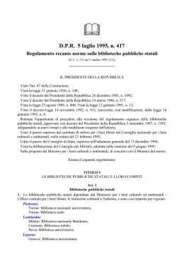 D.P.R. 5 luglio 1995, n. 417