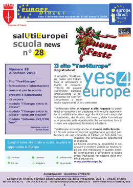 NewsletterScuola28 &ndash; dicembre 13 - Europe Direct