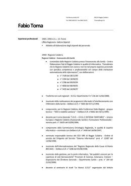 Curriculum professionale