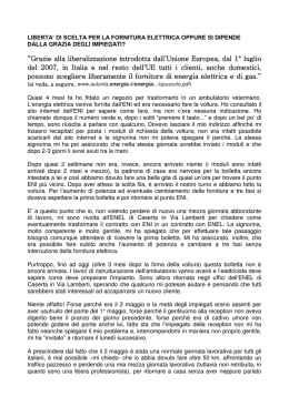 liberta` di scelta per la fornitura elettrica oppure si dipende dalla
