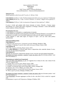 Lettere Programmi I sem. 2013-14 - Web server per gli utenti dell